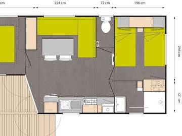 Static Caravan for 4 People in Brantôme, Périgord Vert, Photo 4