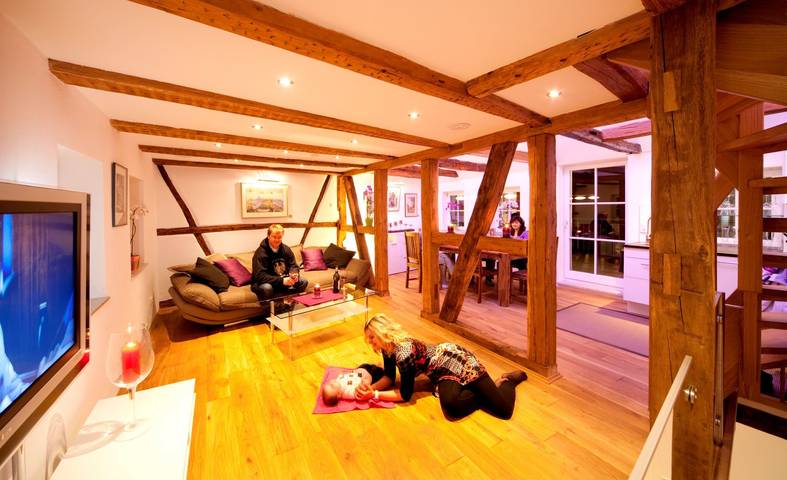 Ferienhaus für 4 Personen, mit Balkon/Terrasse und Whirlpool sowie Balkon im Taubertal - 3