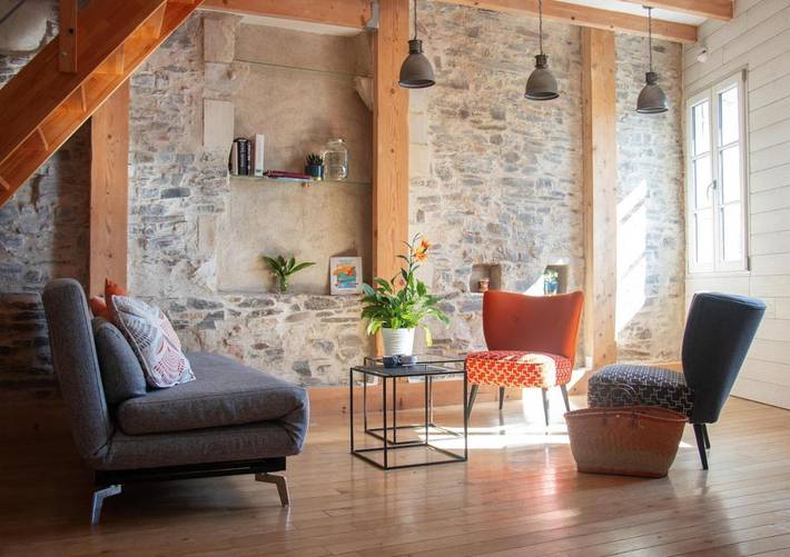 Maison de vacances pour 3 personnes, avec Terrasse ainsi que Jardin et Vue à Ancenis