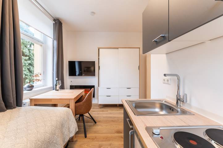 Ganzes Studio, 'Möbliertes Apartment Radebeul' mit gemeinsamer Terrasse, Garten & Wlan in Radebeul, Meißen Region
