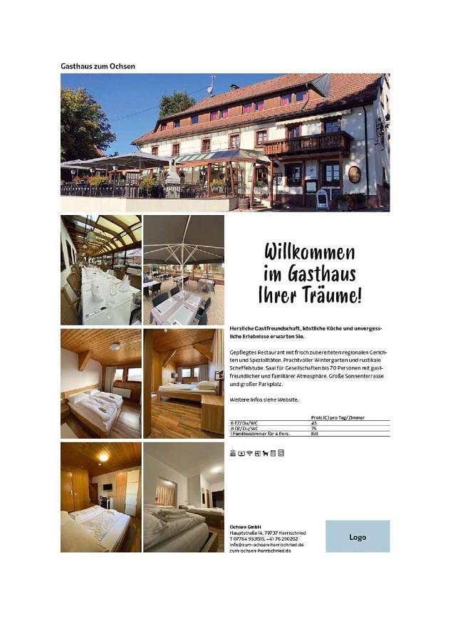 Hotel für 3 Personen, mit Terrasse und Ausblick in Herrischried