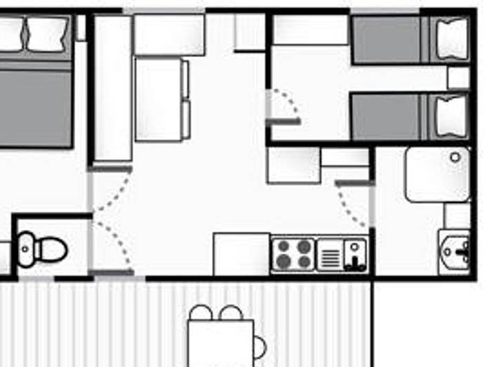 Camping de Montolieu - Mobilheim 4 personen - 25 m² in Montolieu, Carcassonne und Umgebung