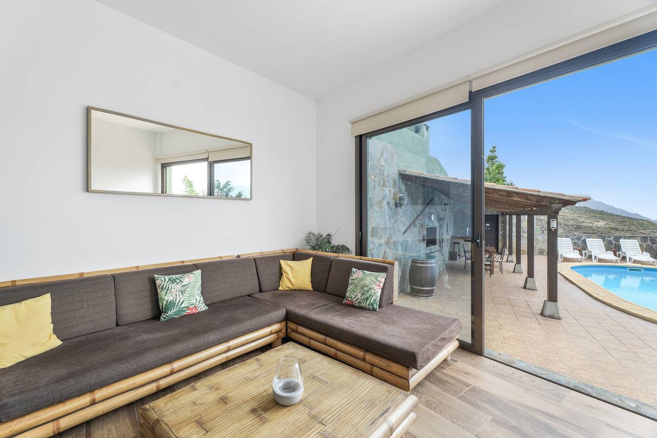 Casa Rural Tijoco" con vista sul mare, piscina privata e Wi-Fi in La Postura, Adeje