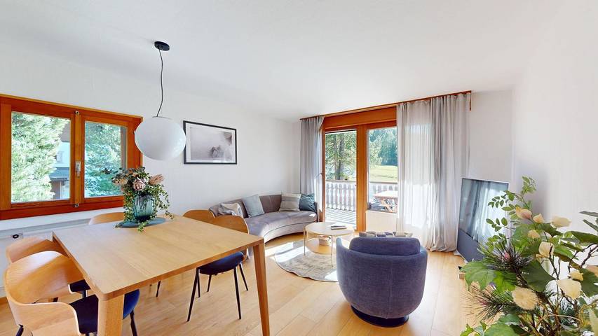 Ferienwohnung für 5 Personen, mit Balkon und Terrasse sowie Garten und Seeblick in Silvaplana - 3