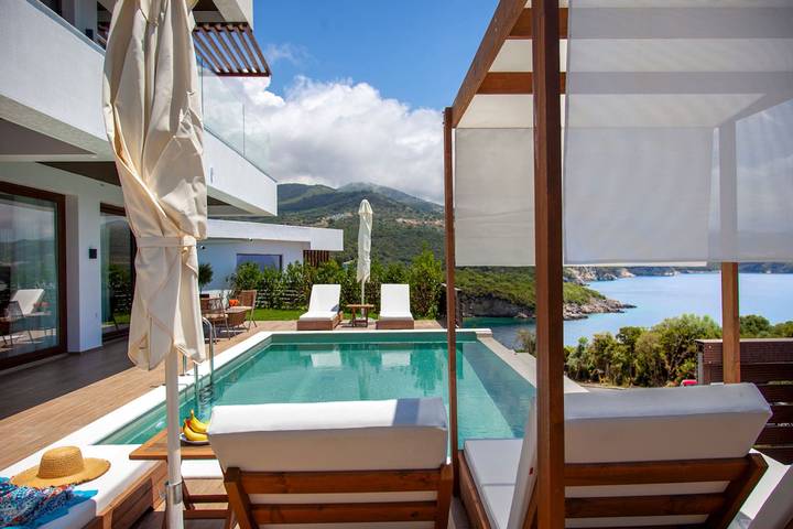 Ferienhaus für 6 Personen, mit Balkon und Terrasse sowie Garten