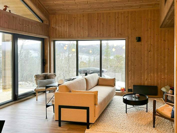 Hütte mit Meerblick am Skigebiet Hallingskarvet in Hol