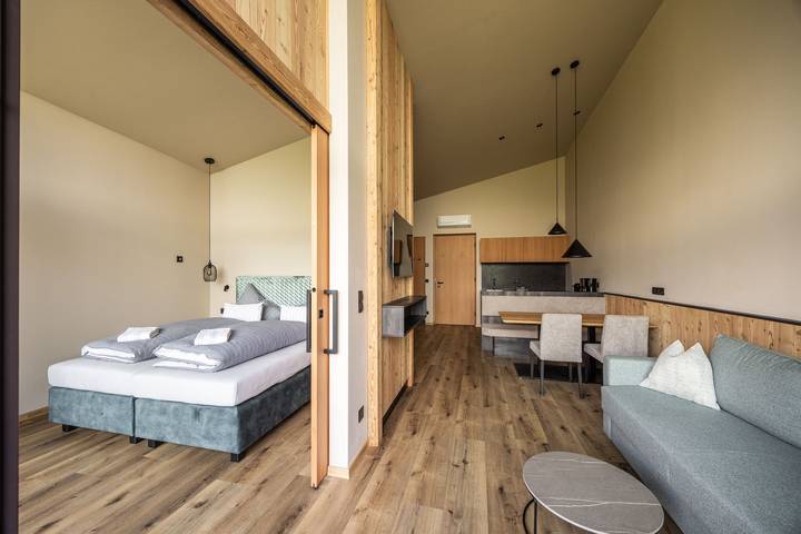 Gîte pour 4 personnes, avec jacuzzi ainsi que balcon et jardin à Scena - 3