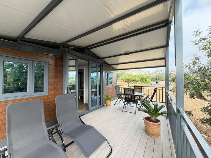 Parc de vacances pour 4 personnes, avec Terrasse et Jardin ainsi que Piscine et Vue à Cervera del Maestre