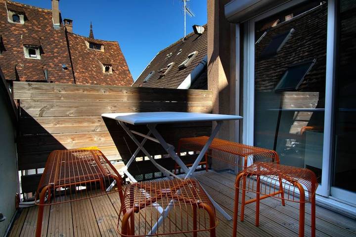 Apartamento entero, Apartamento de vacaciones para 5 personas con terraza in Estrasburgo, Región de Estrasburgo