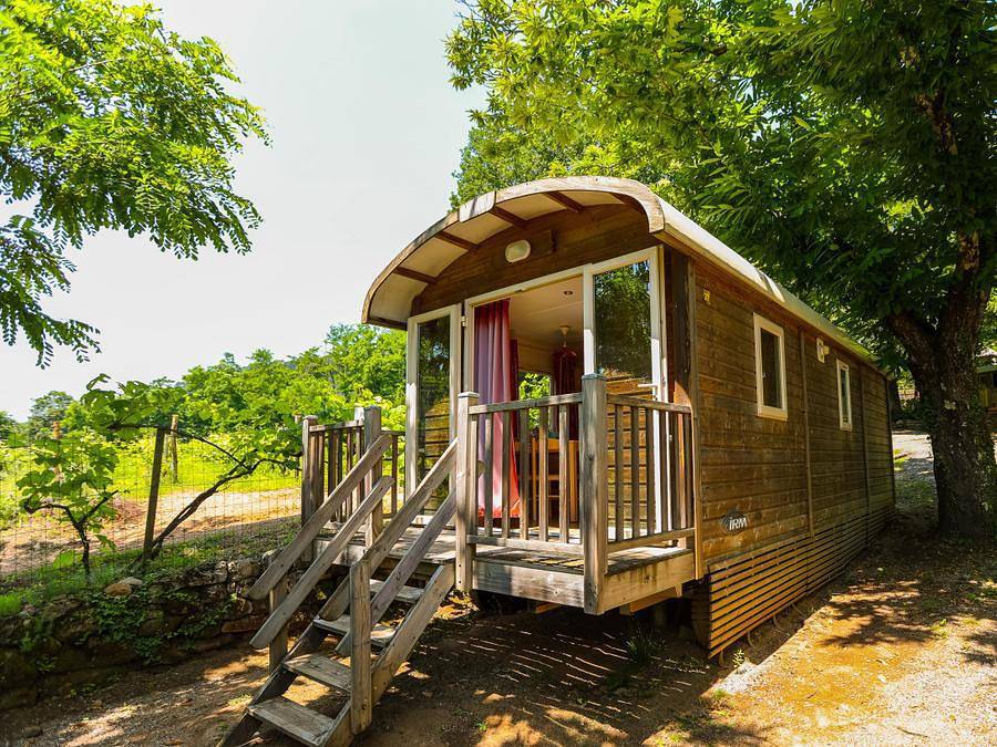 Camping Ushuaïa Village Les Cruses - Unterkunft 4 personen - Wohnwagen in Ribes, Parc naturel régional des Monts d'Ardèche