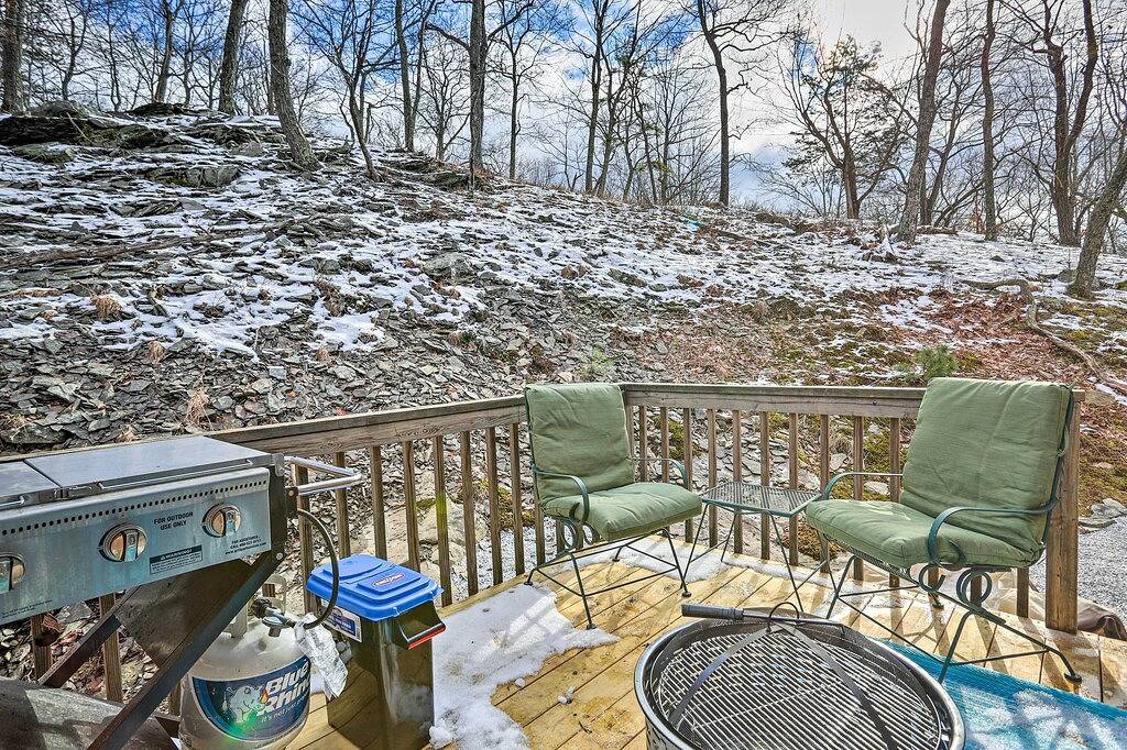 Fire Pit & Gas Grill: Charming Poconos Abode! in Saw Creek, Pike County