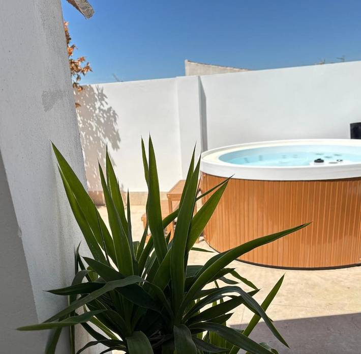 Casa rural para 2 personas, con piscina además de terraza y jacuzzi en Baeza