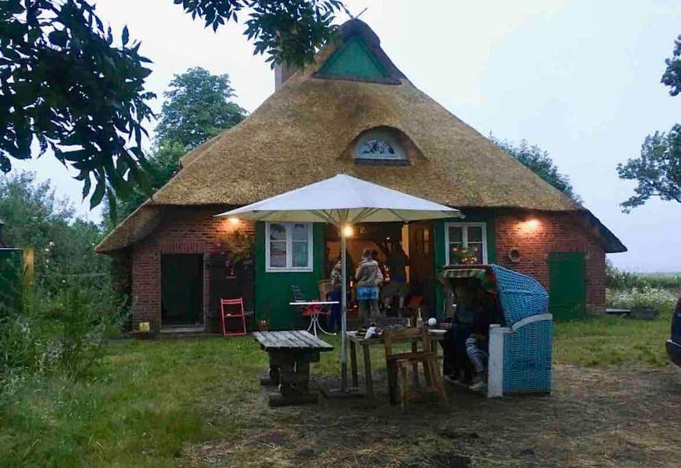 Reetdachhaus, Wilstermarsch in Landscheide, Kreis Steinburg