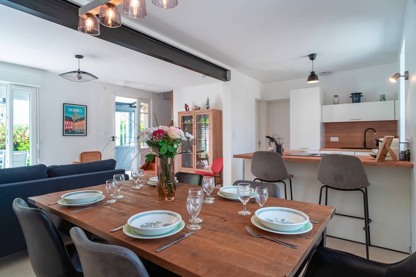 Ferienhaus für 5 Personen mit Terrasse in Le Tour-du-Parc, Côte des Mégalithes