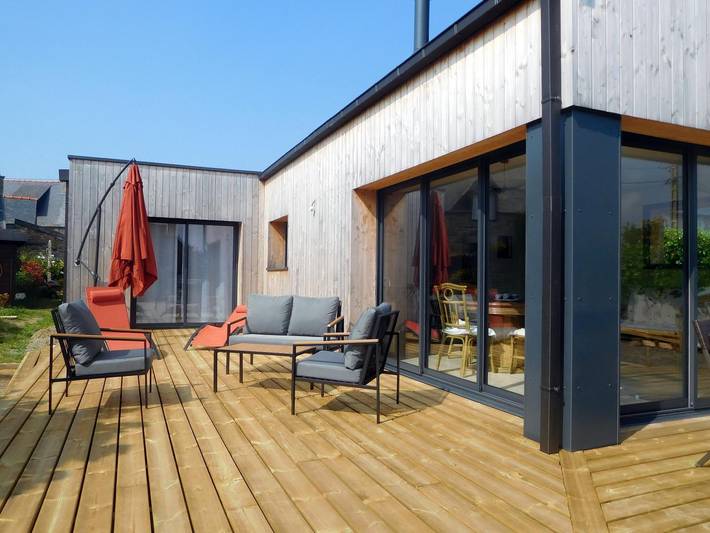 Gîte pour 4 personnes, avec Terrasse ainsi que Jardin et Vue dans Plage des Dunes (Penvénan)