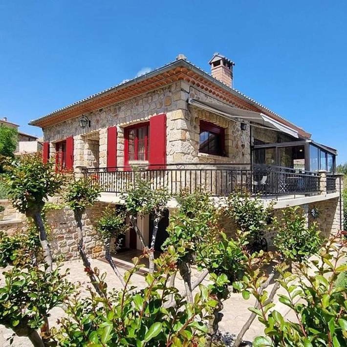 Maison de vacances pour 7 personnes, avec piscine ainsi que jardin et vue