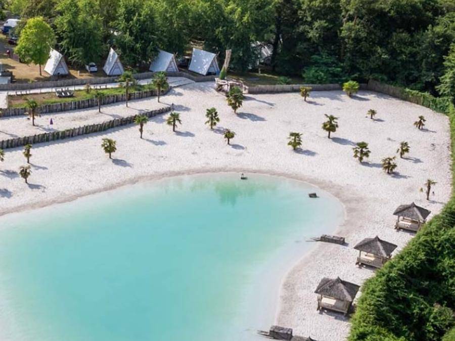 Village Tropical Sen-Yan - Mobilheim 6 personen - Aqua Espace 2 Schlafzimmer 4/6 Personen Halbüberdachte Terrasse in Mézos, Côte d’Argent