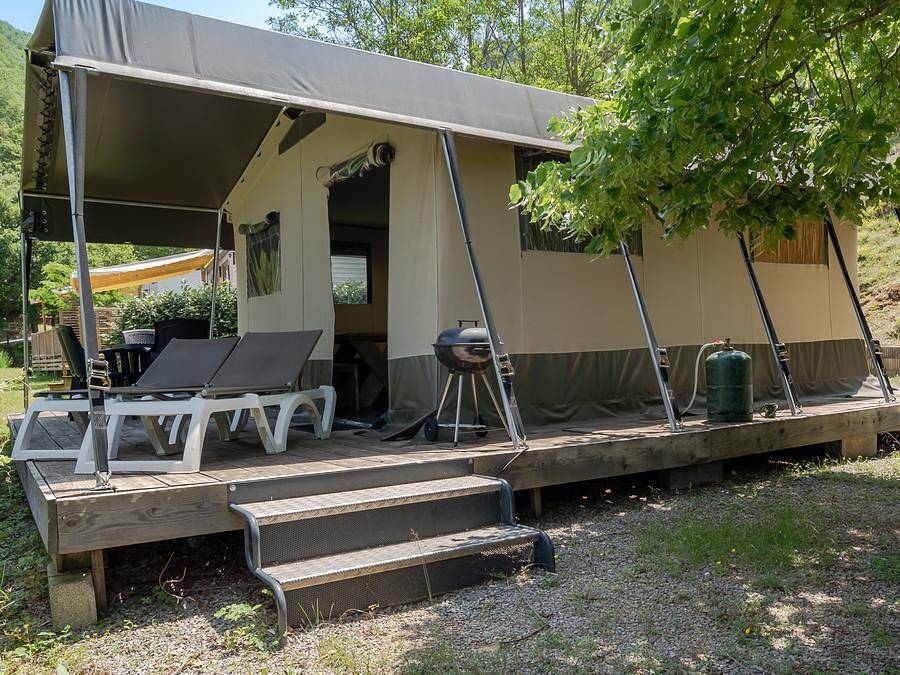 Camping Rcn Val de Cantobre - Tienda de lona y madera 6 personas - Tienda de campaña Larzac in Nant, Parc naturel régional des Grands Causses