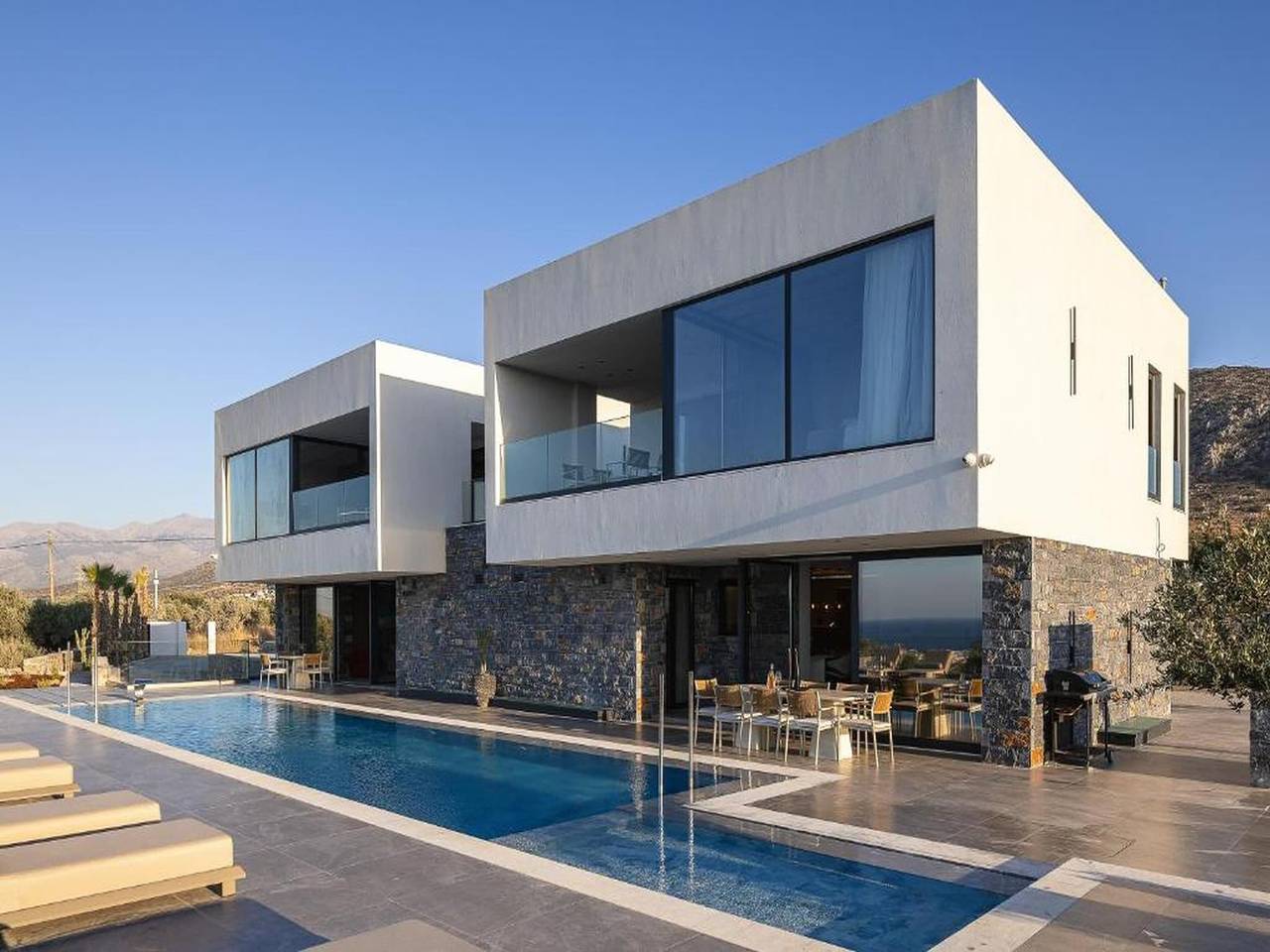Villa met panoramisch uitzicht op zee in Hersonissos in Limenas Chersonisou, Iraklio-Heraklion en omgeving
