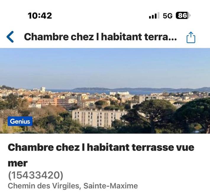 Chambre d’hôte pour 2 personnes, avec vue et balcon à Sainte-Maxime - 2