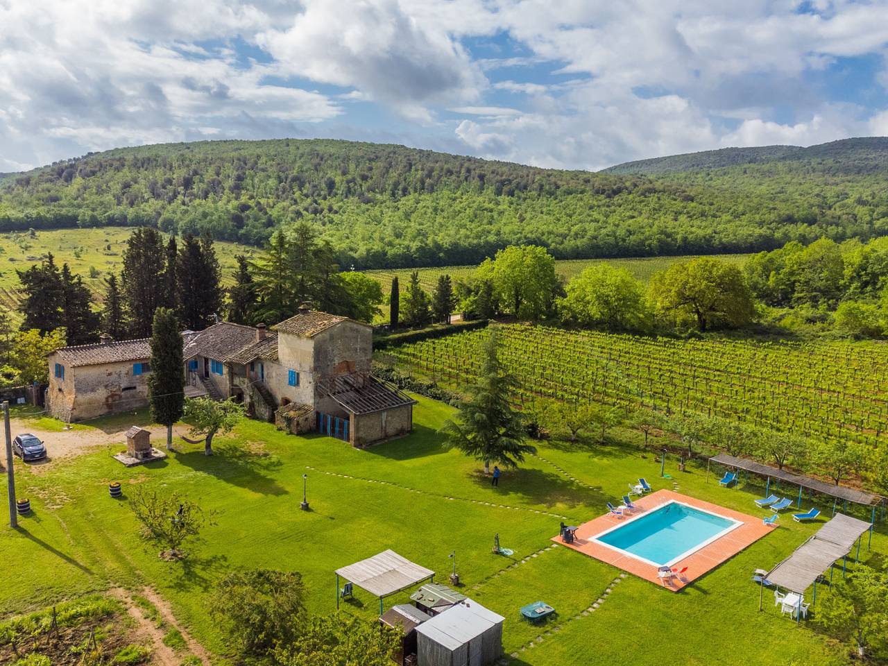 Agriturismo per 23 Persone in Monteriggioni, Chianti