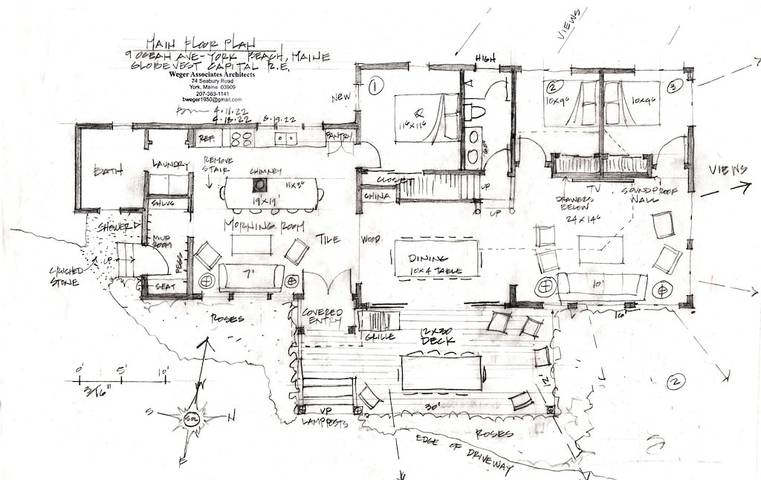 Vacation rental for 16 people, with balcony, with pets in York Beach