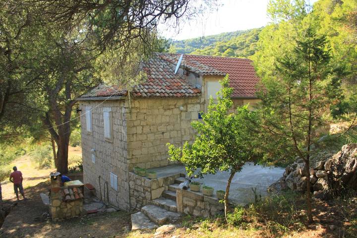 Ganze Wohnung, 1-Zimmer-Ferienwohnung mit Terrasse und Meerblick Milna, Vis -a in Rukavac, Split-Dalmatien