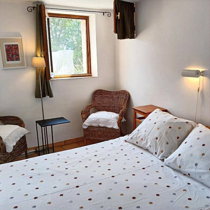 Appartement de vacances pour 2 personnes, avec Terrasse ainsi que Jardin et Vue