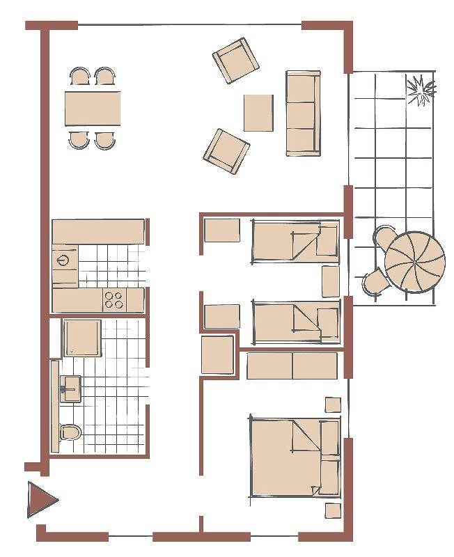 Ferienwohnung für 4 Personen, mit Meerblick und Balkon in Großenbrode - 2