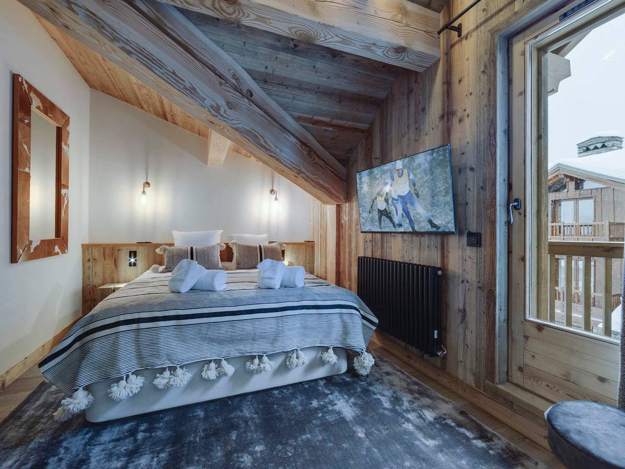 Apartamento entero, Gran apartamento de 3 habitaciones con balcón y estufa, cerca de pistas en La Rosière in La Rosière, Montvalezan