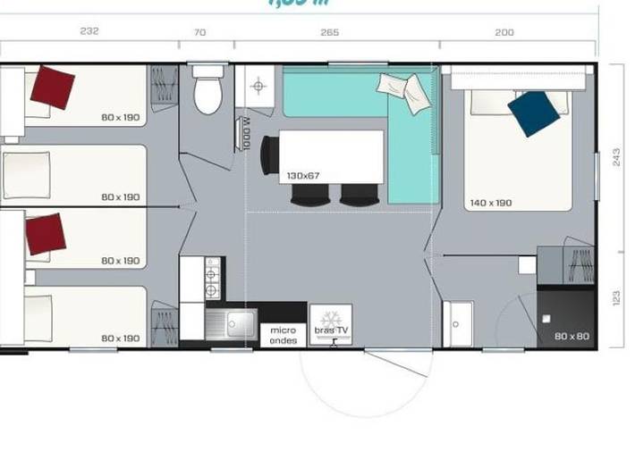 Mobil home pour 6 personnes à Chille - 3