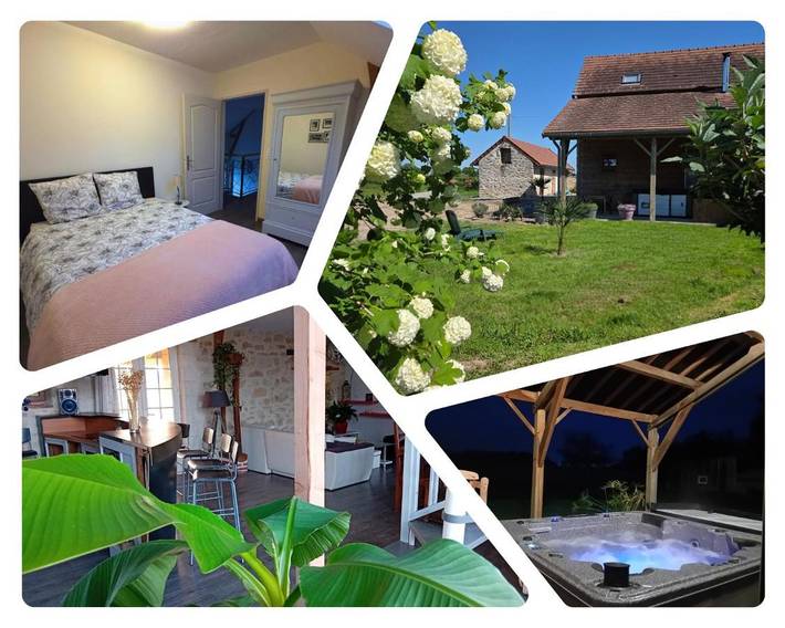 Location de vacances pour 4 personnes, avec jardin et jacuzzi dans Reigny