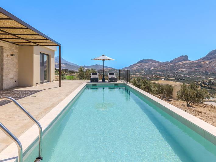 Villa für 4 Personen, mit Meerblick und Pool sowie Garten auf Kreta - 2