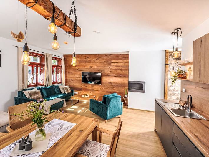 Appartement de vacances pour 8 personnes, avec terrasse ainsi que sauna et jardin, animaux acceptés - 1
