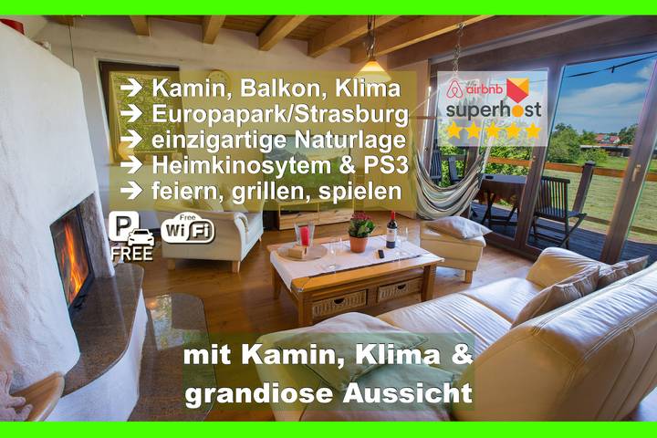 Ferienhaus für 12 Personen, mit Balkon/Terrasse und Garten in Rheinau