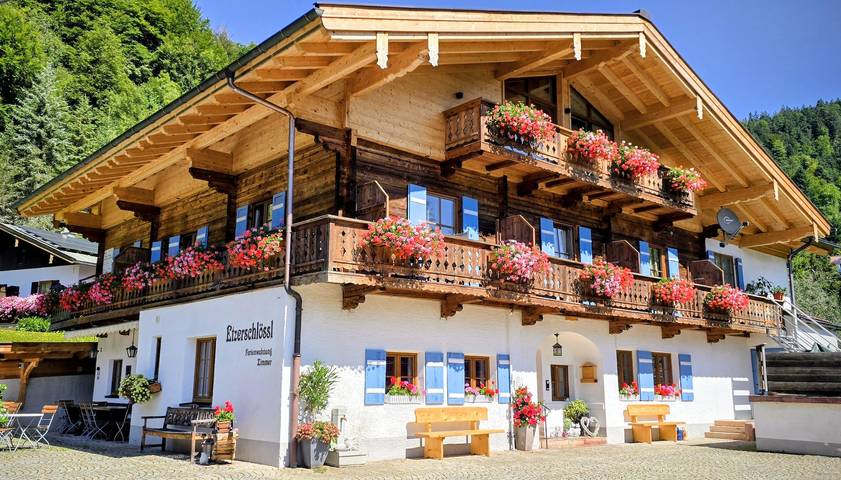 Pension Etzerschlössl - Einzelzimmer Nr.2, mit Etagendusche und Balkon in Berchtesgaden, Berchtesgadener Alpen