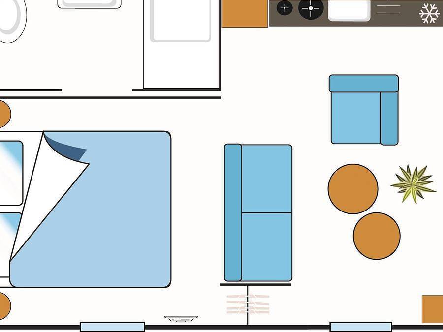 Camping au Paradis des Campeurs - Lodge 2 personnes - Lodge Vue nature in Roquebrune-sur-Argens, Région de Draguignan