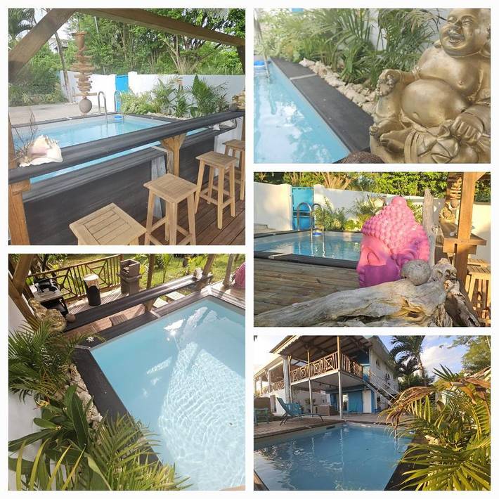 Gîte pour 3 personnes, avec vue ainsi que jardin et piscine, animaux acceptés dans Anse Corps de Garde - 3