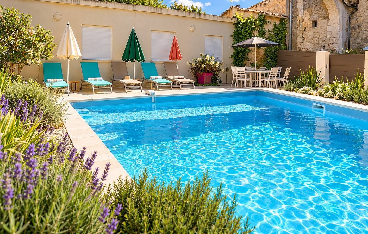 Großes Familienhaus für 8 Pers. – Beheizter Pool, 3.000 m² Park, strandnah in Vendres, Mittelmeerküste (Frankreich)