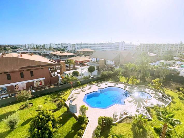 Ferienwohnung für 4 Personen, mit Balkon und Pool, kinderfreundlich in Playa del Inglés