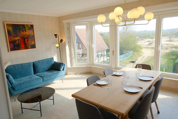 Vakantieappartement voor 6 personen, met uitzicht en terras in De Panne