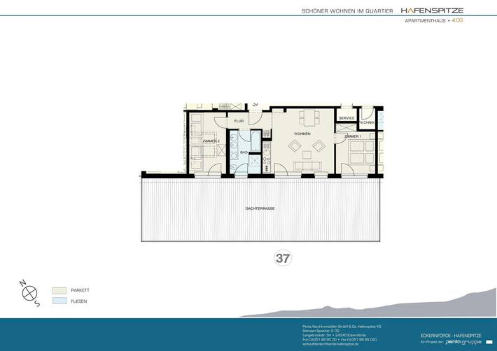 Ferienwohnung für 5 Personen, mit Terrasse und Seeblick in Eckernförde - 2