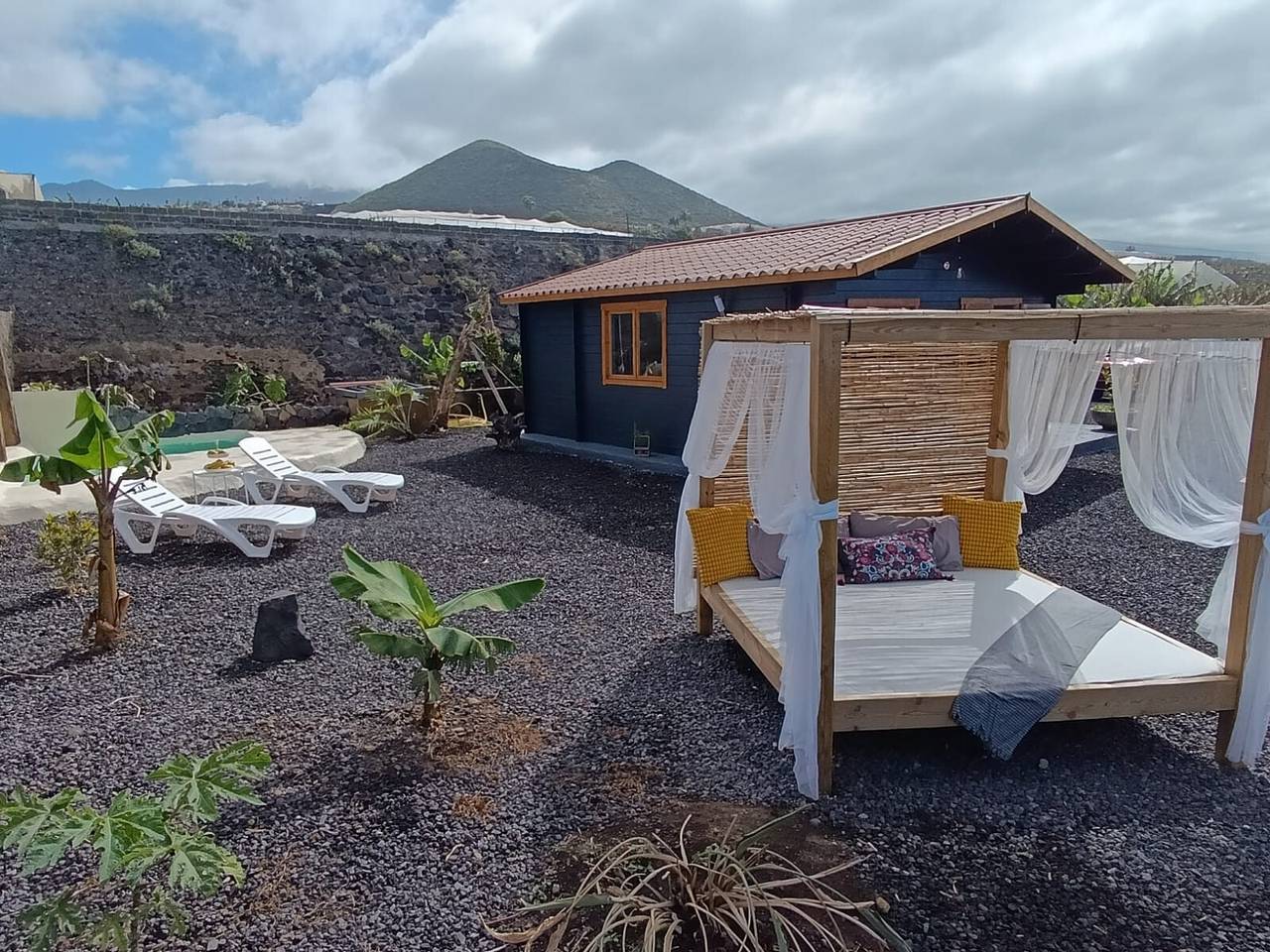 Casa de vacaciones 'Dely' con vistas al mar, piscina privada y terraza privada in Tazacorte, La Palma Sur