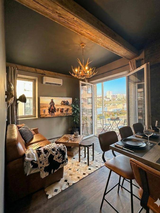 Gîte pour 4 personnes, avec balcon et vue à Saint-Laurent-sur-Saône