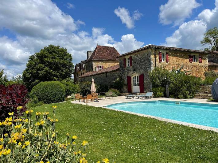 Location de vacances pour 5 personnes, avec jardin ainsi que piscine et vue, animaux acceptés à Soturac - 4