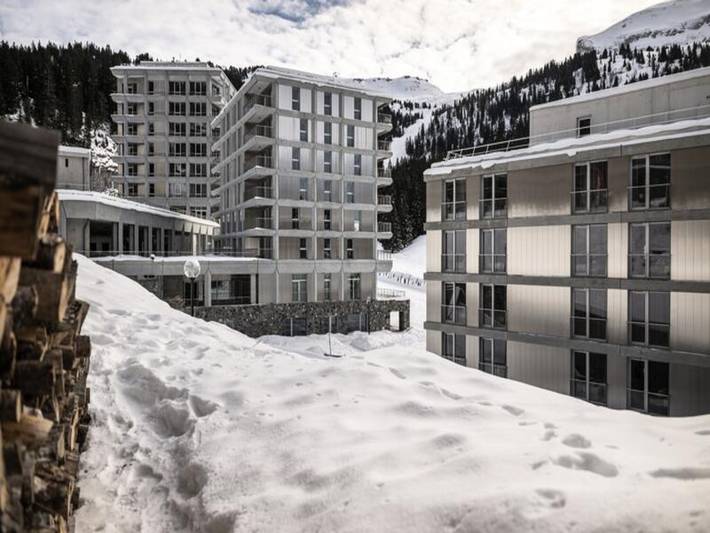 Location de vacances pour 4 personnes, avec balcon ainsi que piscine et sauna, adapté aux familles dans Flaine