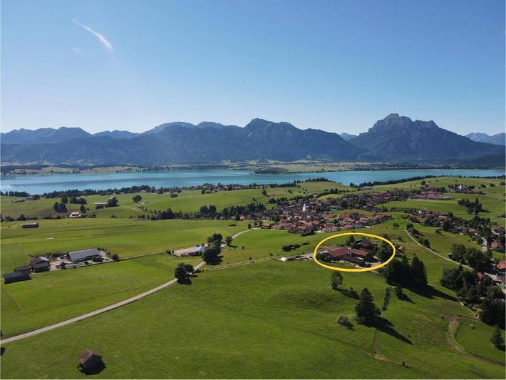 Hütte für 2 Personen, mit Ausblick und Garten sowie Seeblick am Forggensee - 4