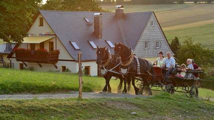 Bauernhof für 4 Personen, mit Balkon und Garten, kinderfreundlich im Erzgebirge