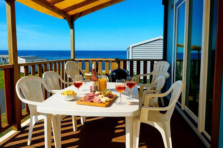 Camping pour 6 personnes, avec vue et jardin, animaux acceptés