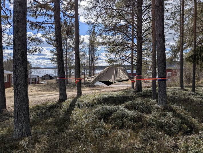 Zimmer für 2 Personen, mit Sauna und Ausblick sowie Seeblick in Lappland (Schweden)